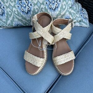 Braided Straw Sandals 9.5